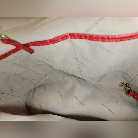 Brahmin Melbourne leather crocodile embossed asher purse - Picture 9 of 16